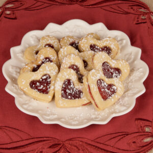 Marzipan-Himbeer-Herzen